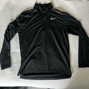 Men’s Nike Black Dri-Fit Quarter Zip Pullover Size Large